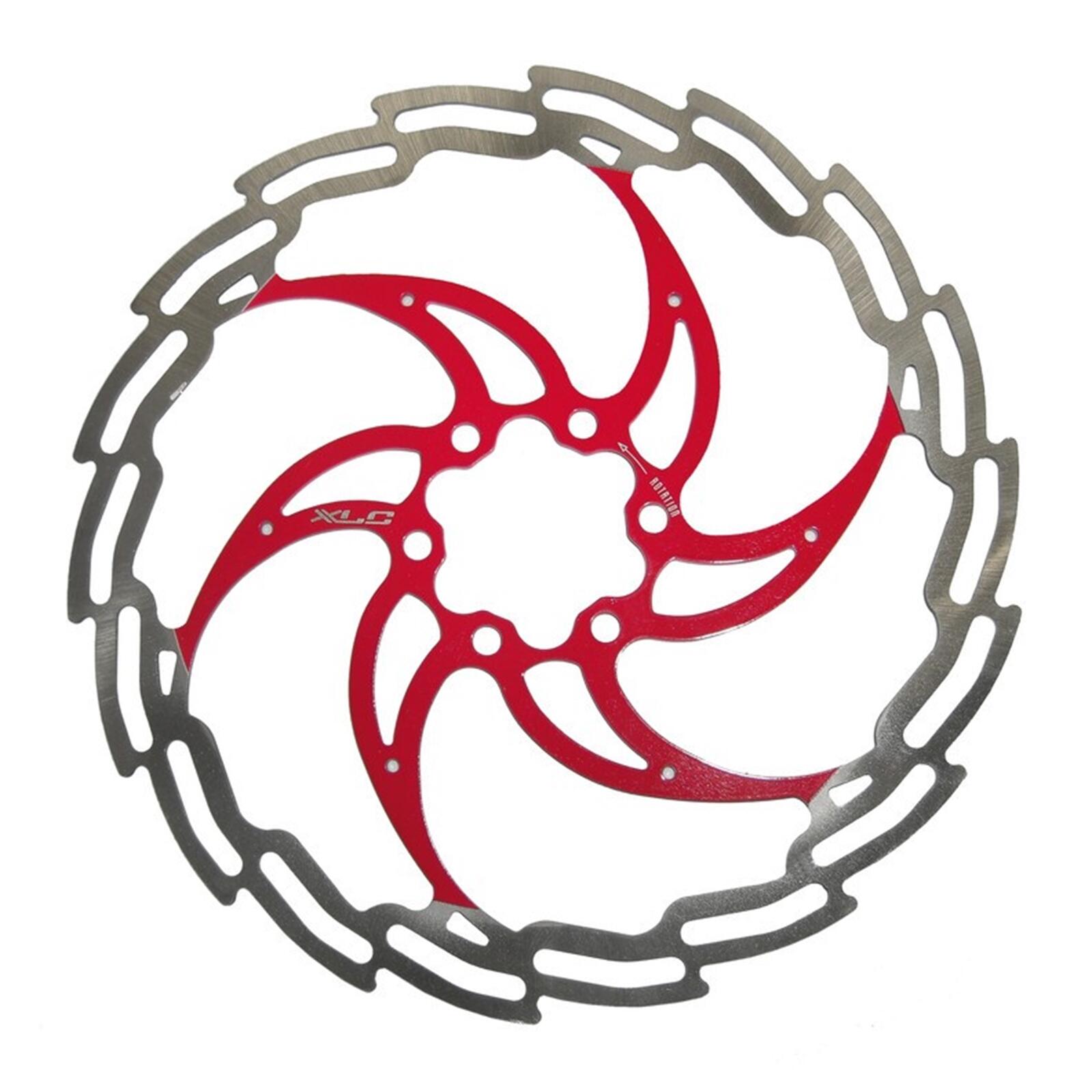 XLC unisex BR-X02 tarcza hamulcowa, wielokolorowa 2500321504_Silber/Rot_Durchmesser 203 mm