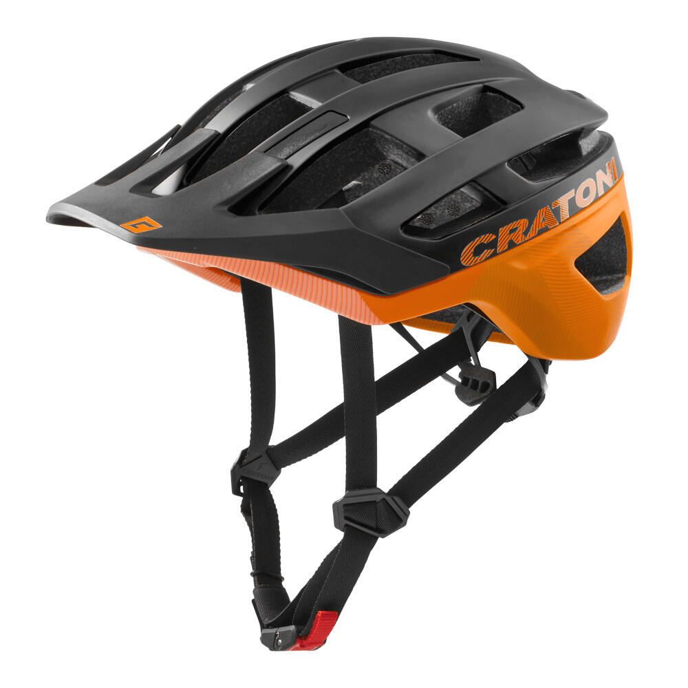 CRATONI MTB - Kask rowerowy AllRace czarny/neonowy pomarańczowy matowy