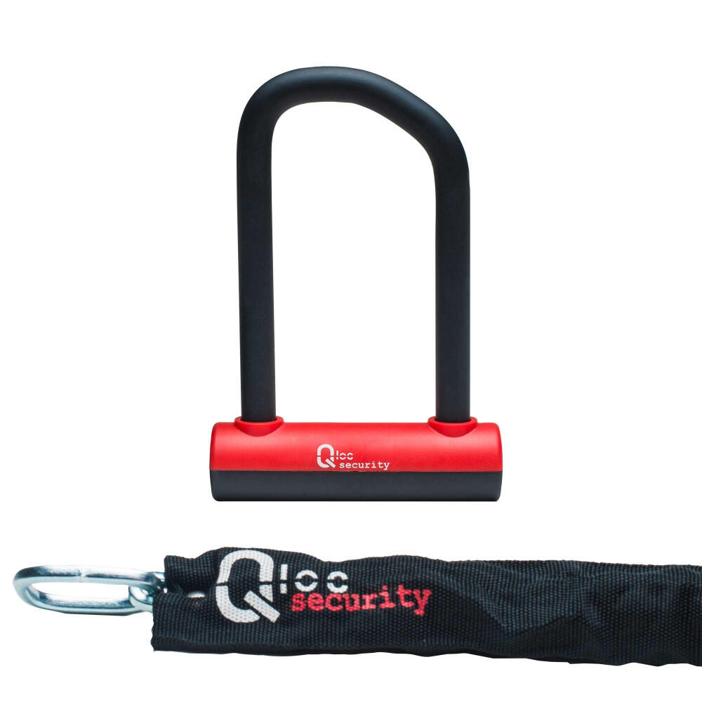 U-lock - Ø14 - 75/150mm - z łańcuchem Ø8/900mm i uchwytem