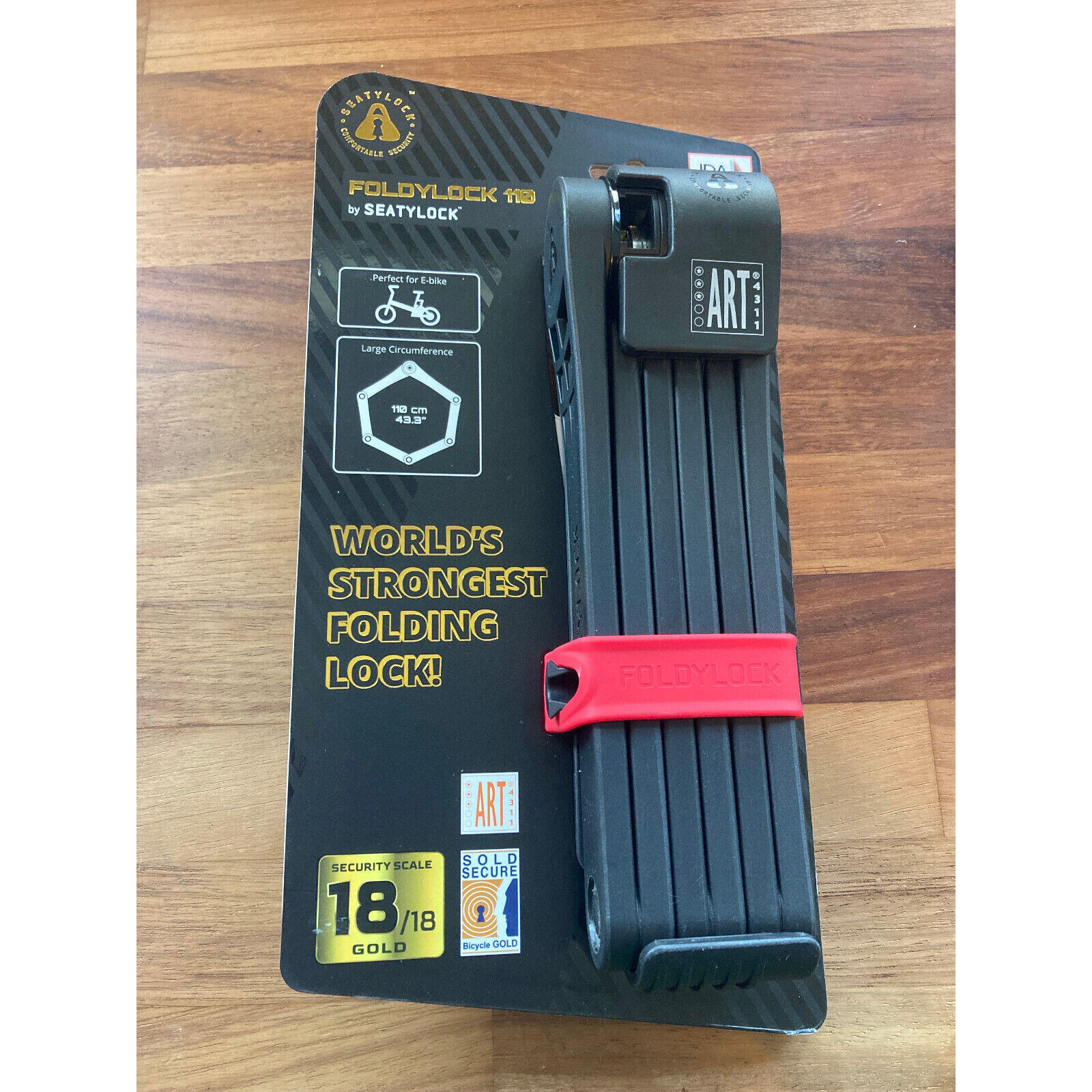 Składane urządzenie antykradzieżowe Seatylock Foldylock 110