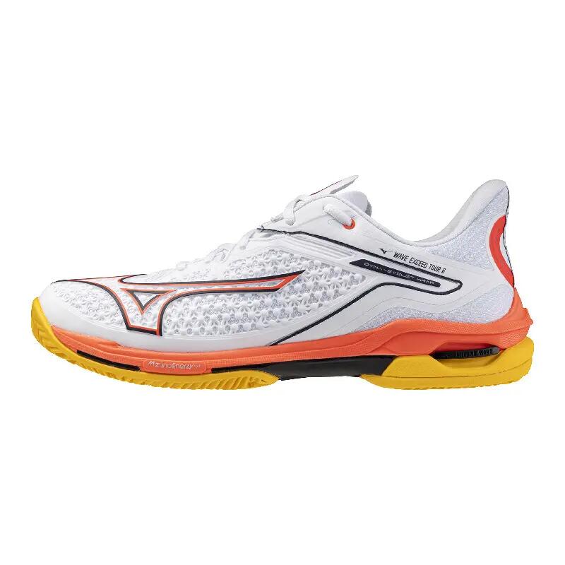 Męskie buty tenisowe Mizuno Wave Exceed Tour 6 Clay White/Baritoneblue/Fierycoral2 EUR 44,5