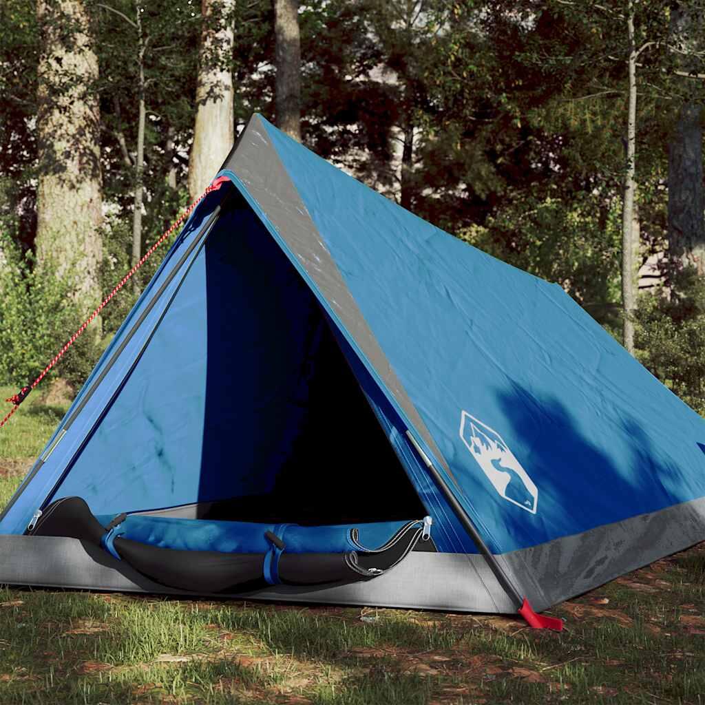 vidaXL Namiot, 2-os., niebieski, 200x120x88/62 cm, tafta 185T