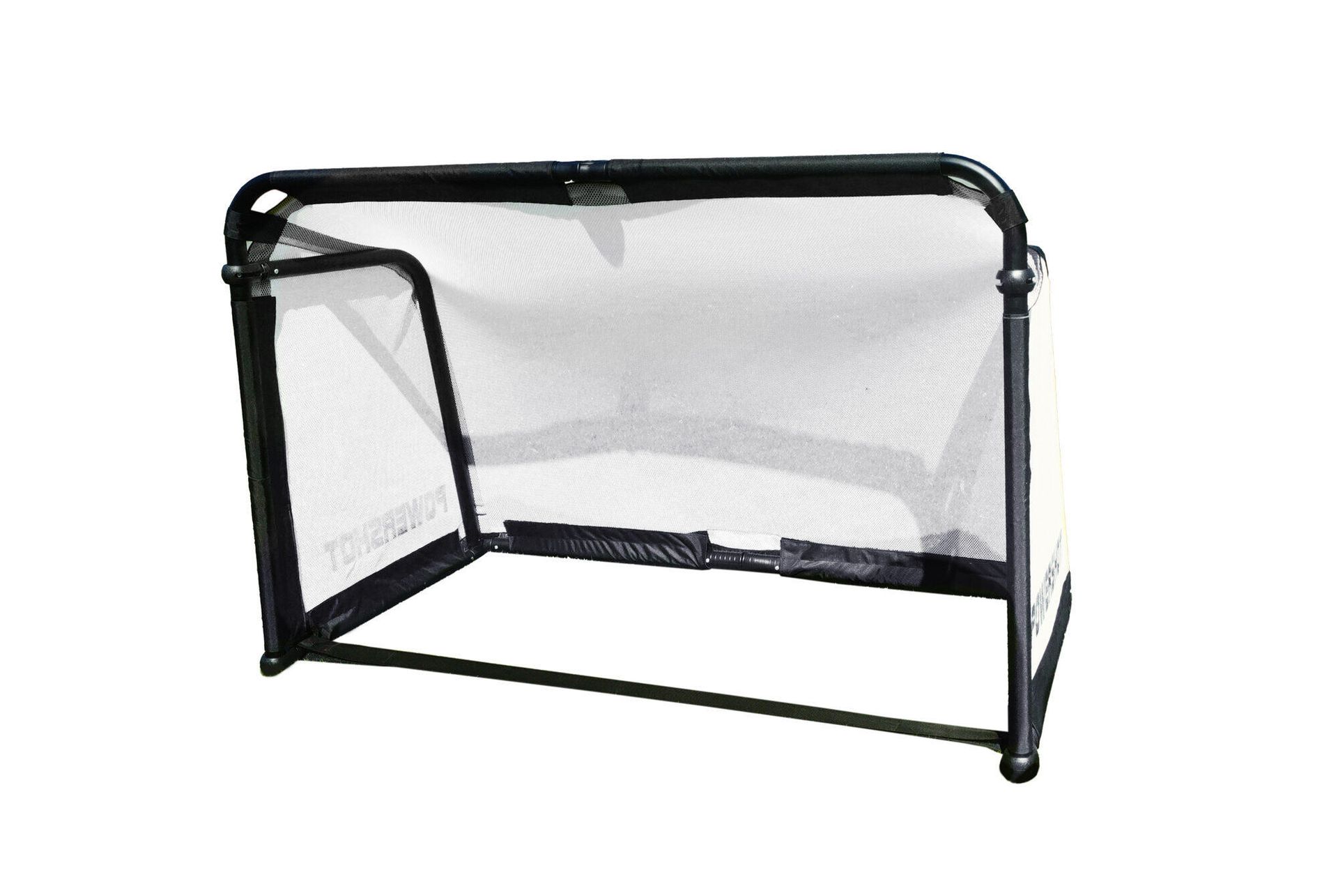 Biała składana bramka do piłki nożnej - aluminium - 1,50 x 1 m