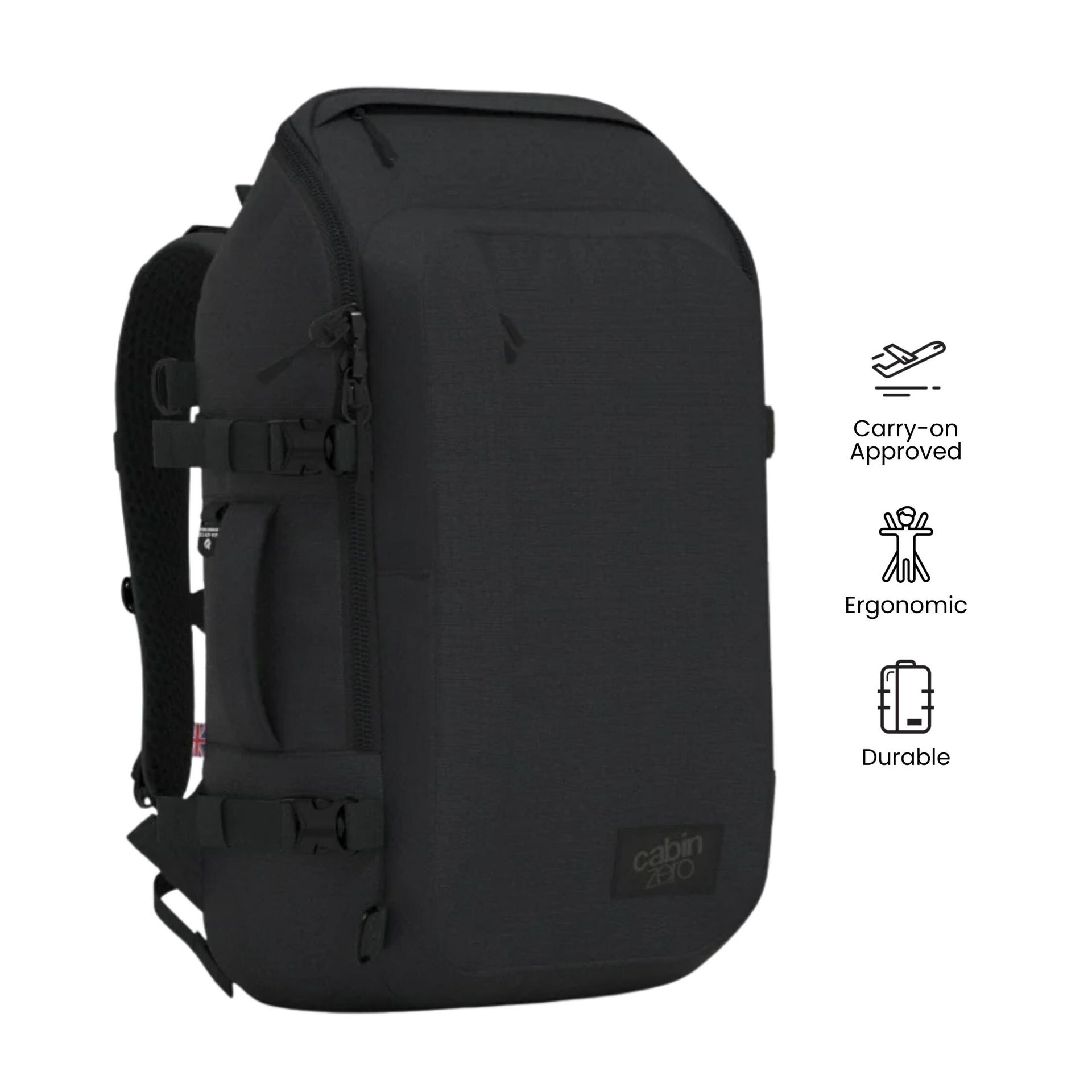 CabinZero CABINZERO Plecak torba podręczna ADV 32 L AD031 absolute black