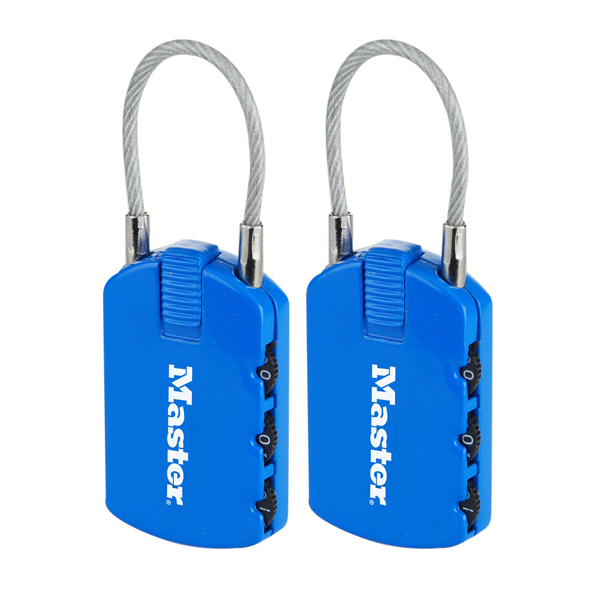Master Lock 2 zamki szyfrowe z tabliczką na adres sortowane kolorystycznie, 4684eurtcol