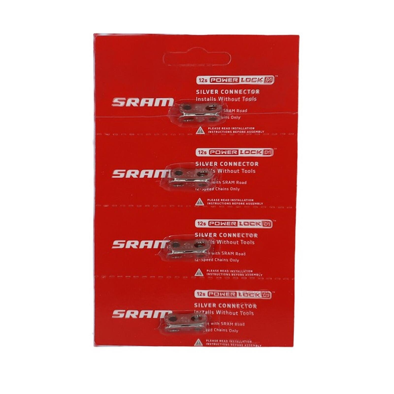 Sram PowerLock Road Łańcuch rowerowy z zamkiem 12-rz. 4 sztuki, silver 2021 Łańcuchy 2131030702