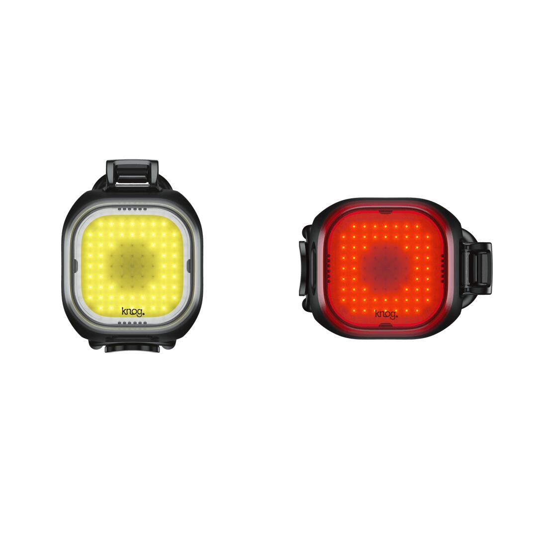 Knog Zestaw lampek rowerowych blinder mini square twinpack czarny