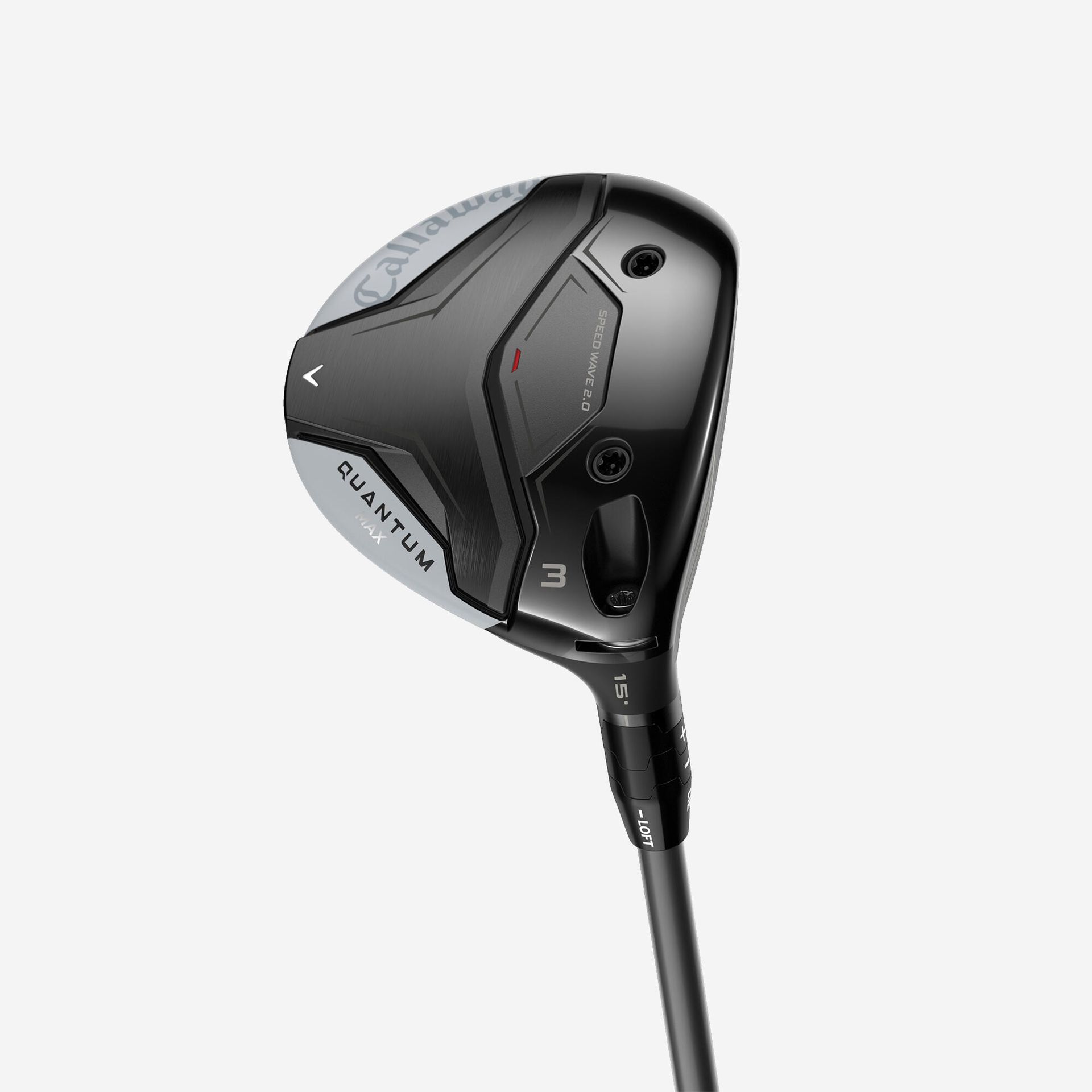 Kij golfowy Fairway Wood Callaway Quantum Max Prawa ręka, 3FW, 15°, Regular, True Temper Denali Frost Silver 60g, tak