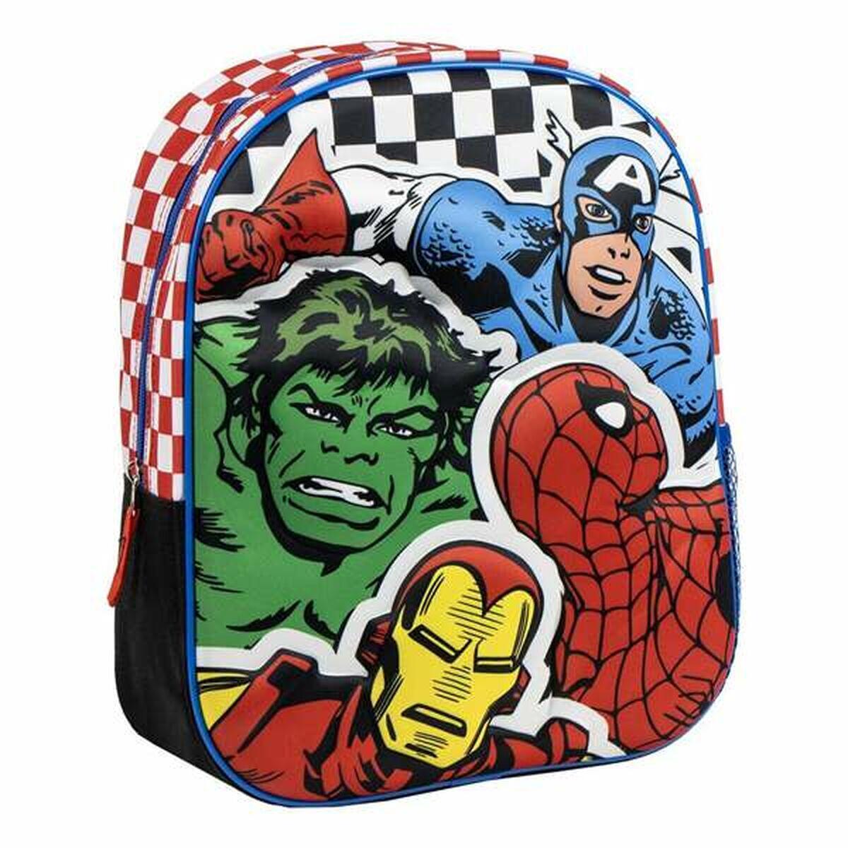 Plecak szkolny 3D The Avengers Czarny 25,0 x 31,0 x 10,0 cm
