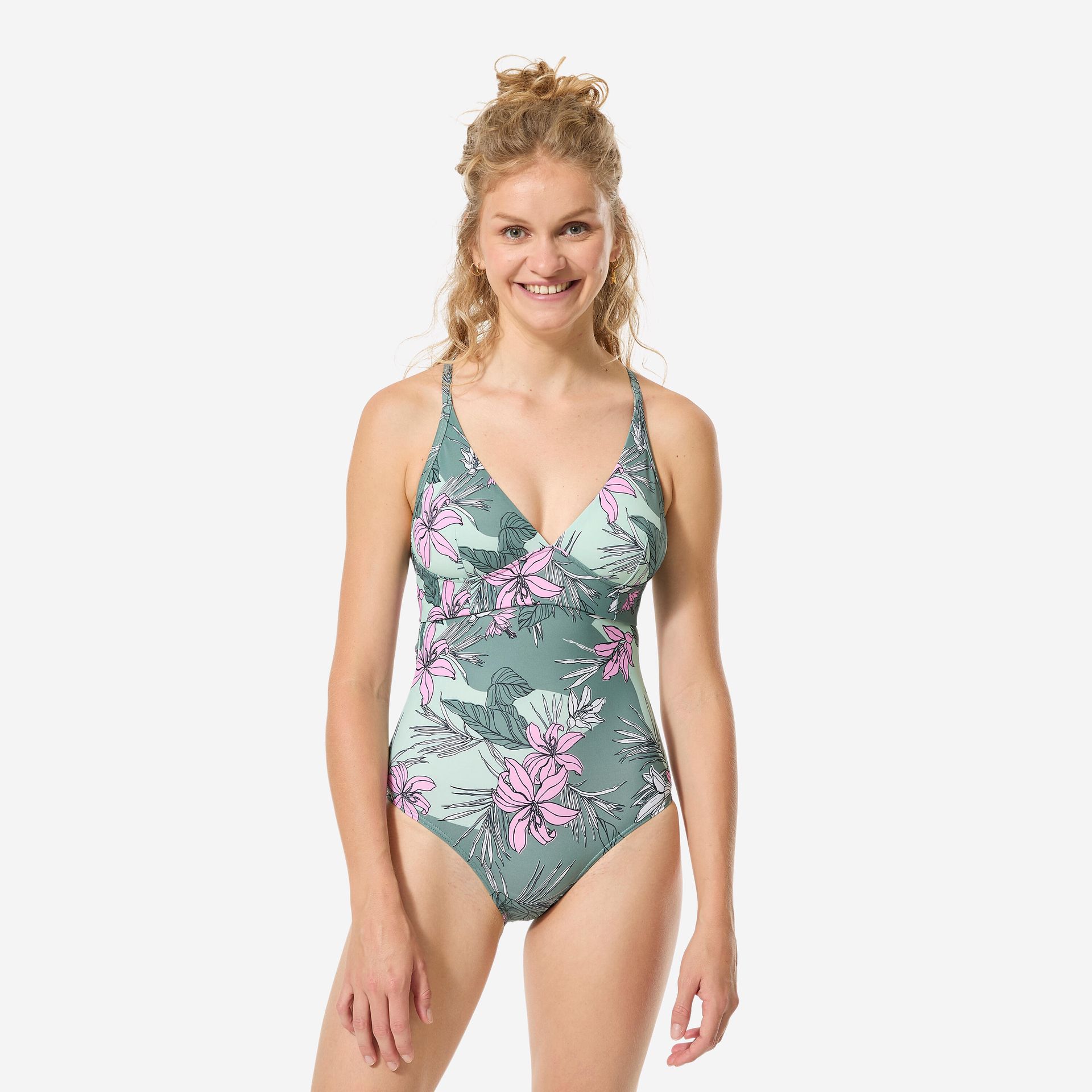 Kostium kąpielowy jednoczęściowy surfingowy damski Decathlon Bea Numea