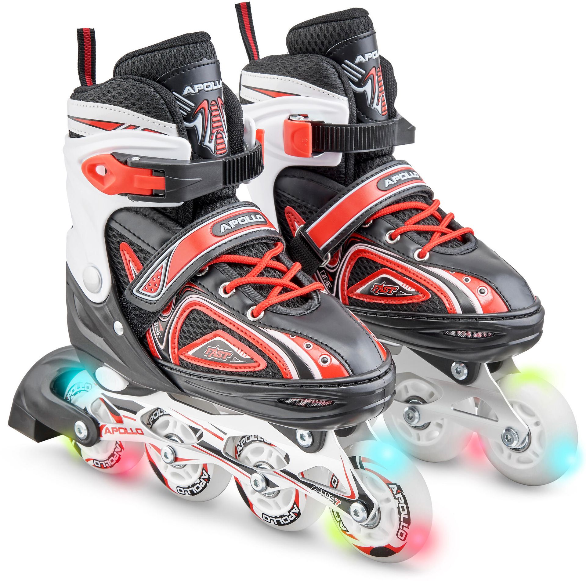 Apollo Łyżworolki Super Blades, regulowany rozmiar (Czerwony, M (35-38))