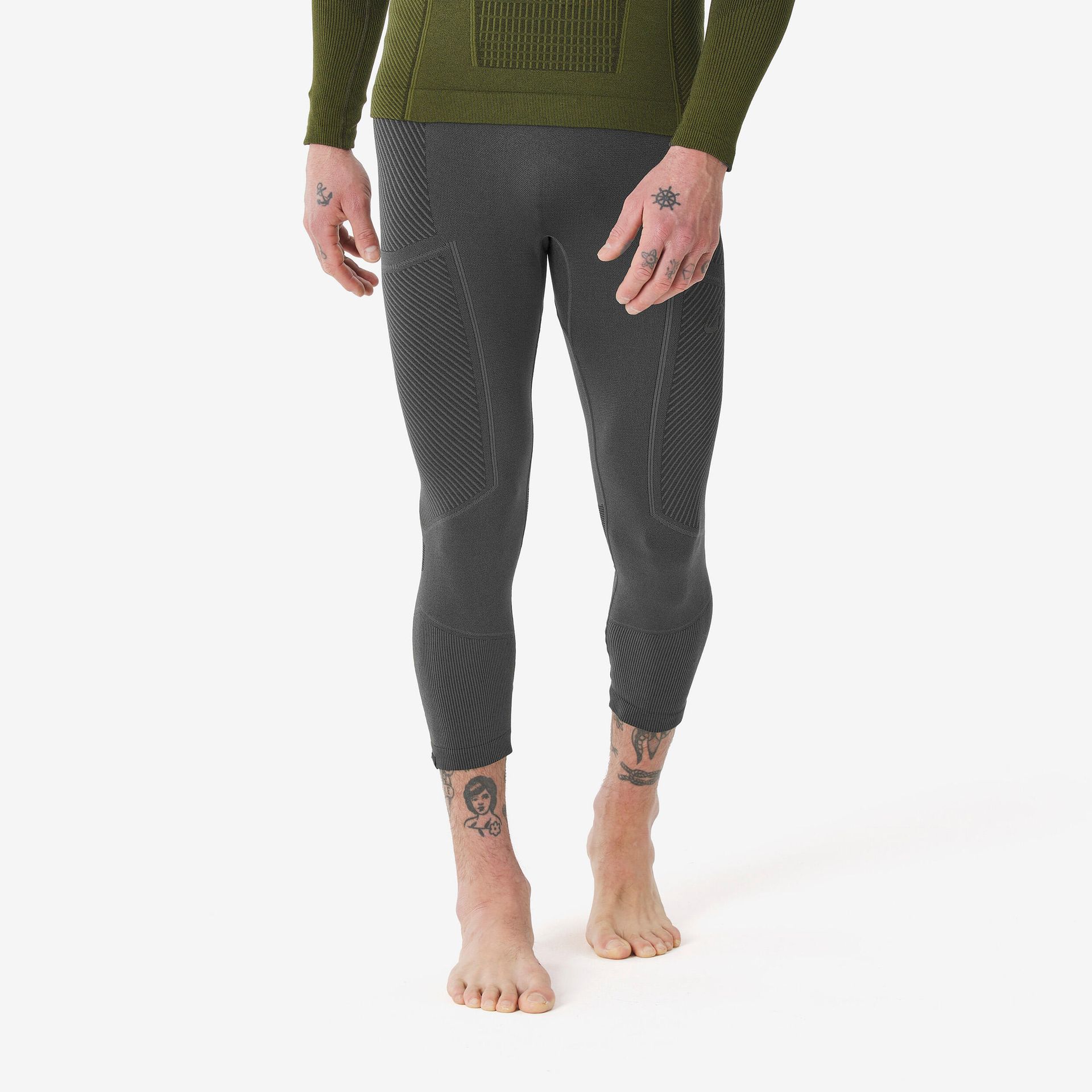 Legginsy termoaktywne narciarskie męskie Quechua BL 900 tech 3/4