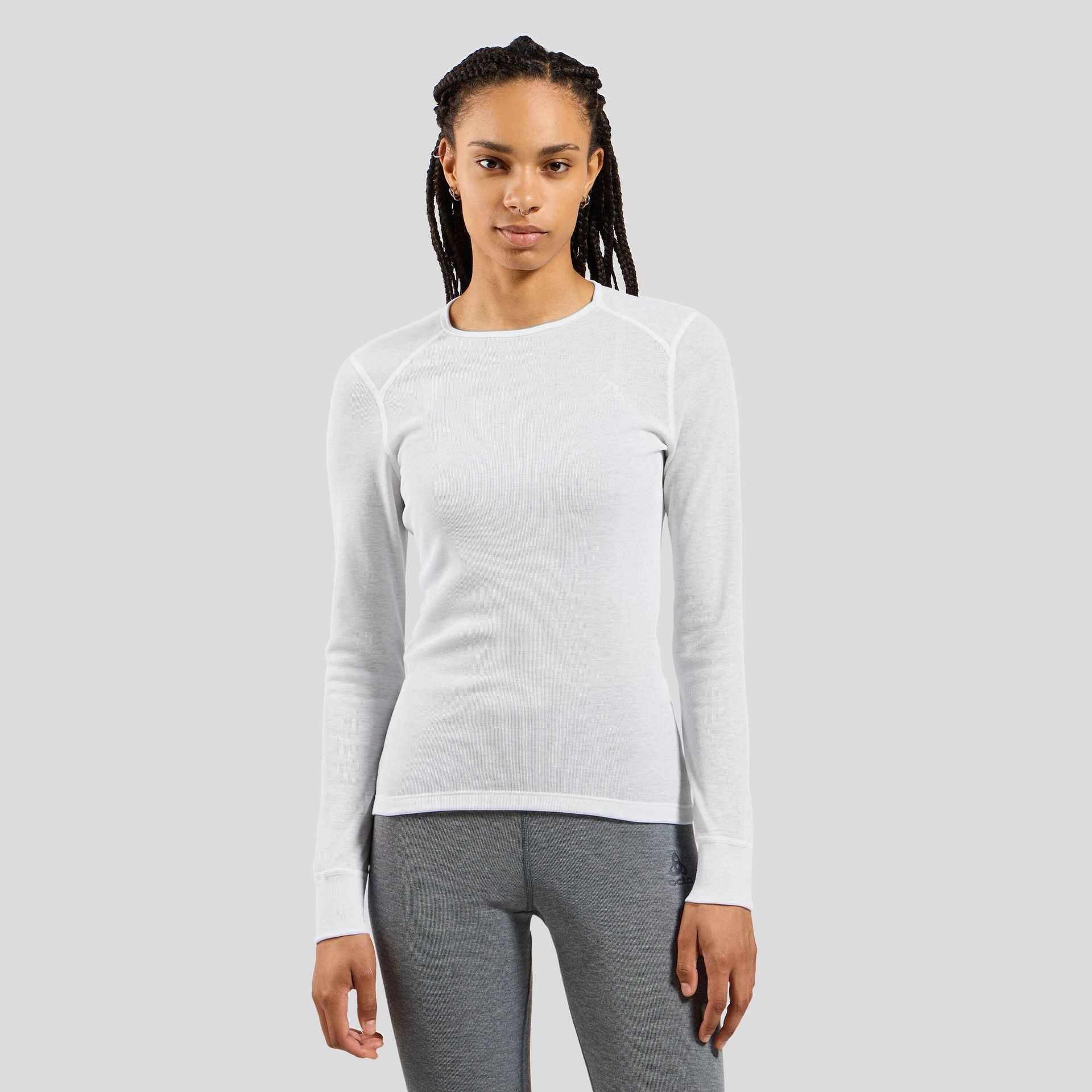 Bielizna termoaktywna z długim rękawem Odlo BL TOP crew neck l/s ACTIVE WARM roz. M Niebieska