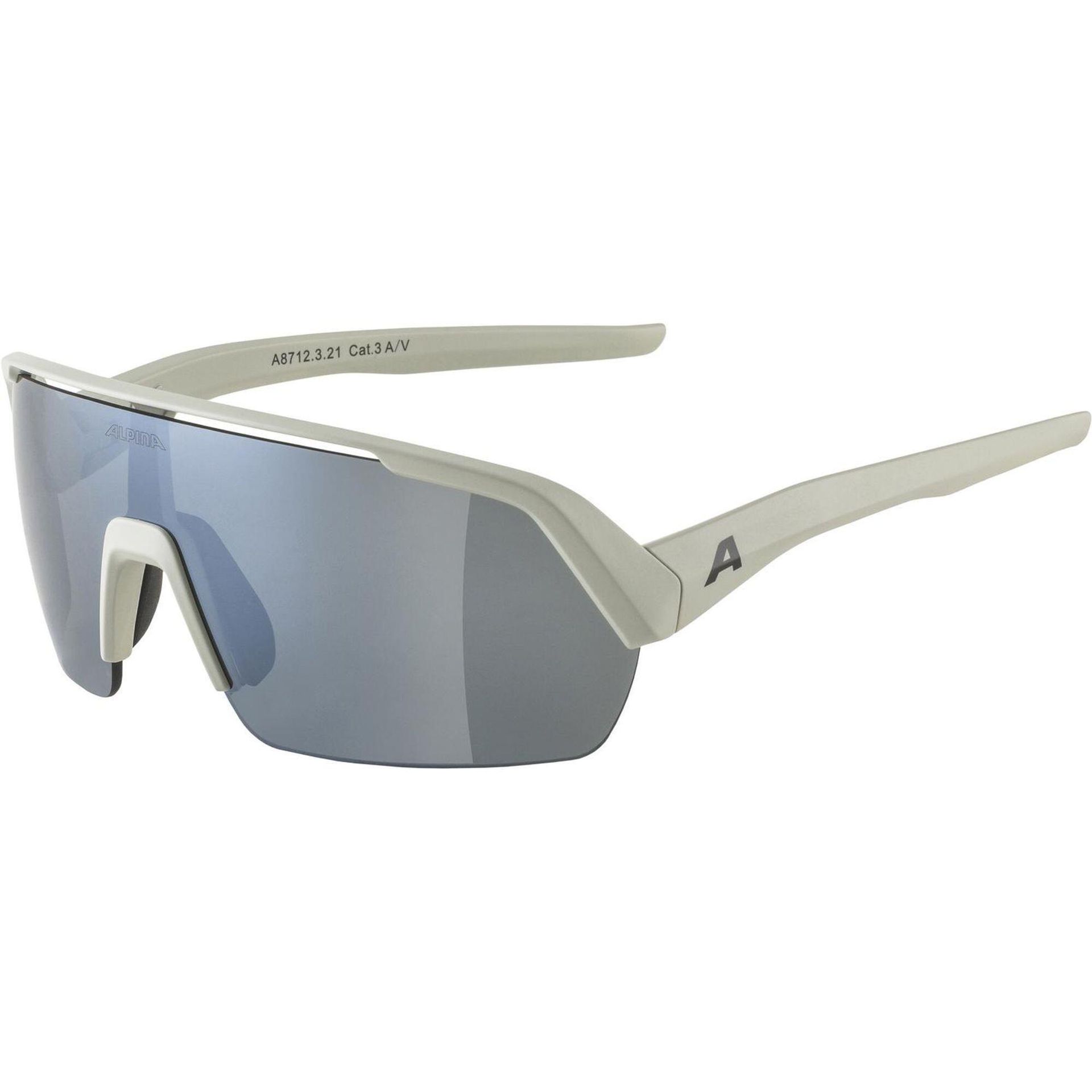 ALPINA Unisex - Dorośli, TURBO HR Okulary sportowe, cool-grey matt/black, One Size