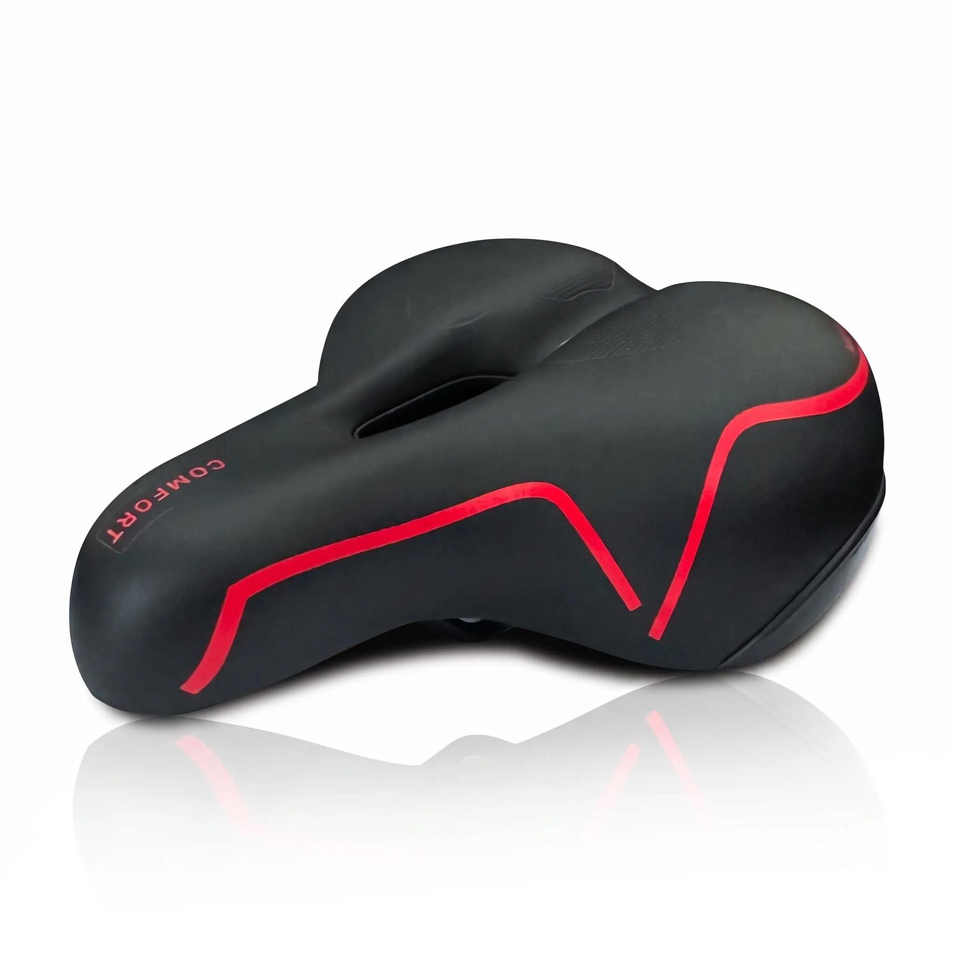 Siodło rowerowe Memory Foam Comfort - czarne - damskie/męskie