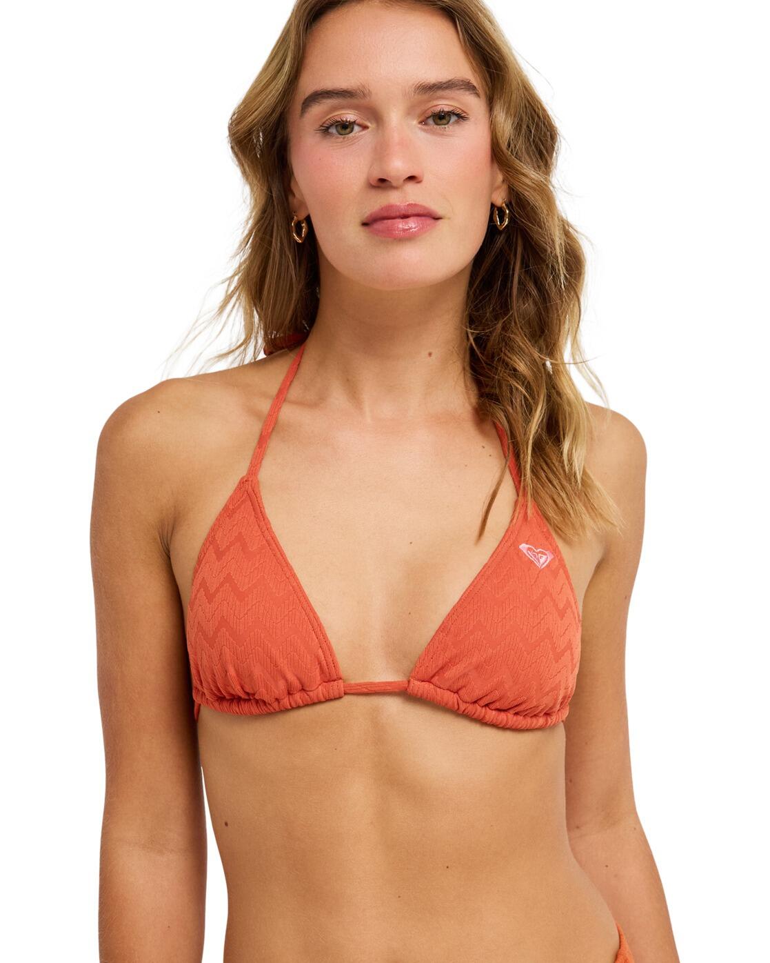 Trójkątny stanik bikini dla Kobiety CURRENT COOLNESS TIKI TRI Pomarańczowy