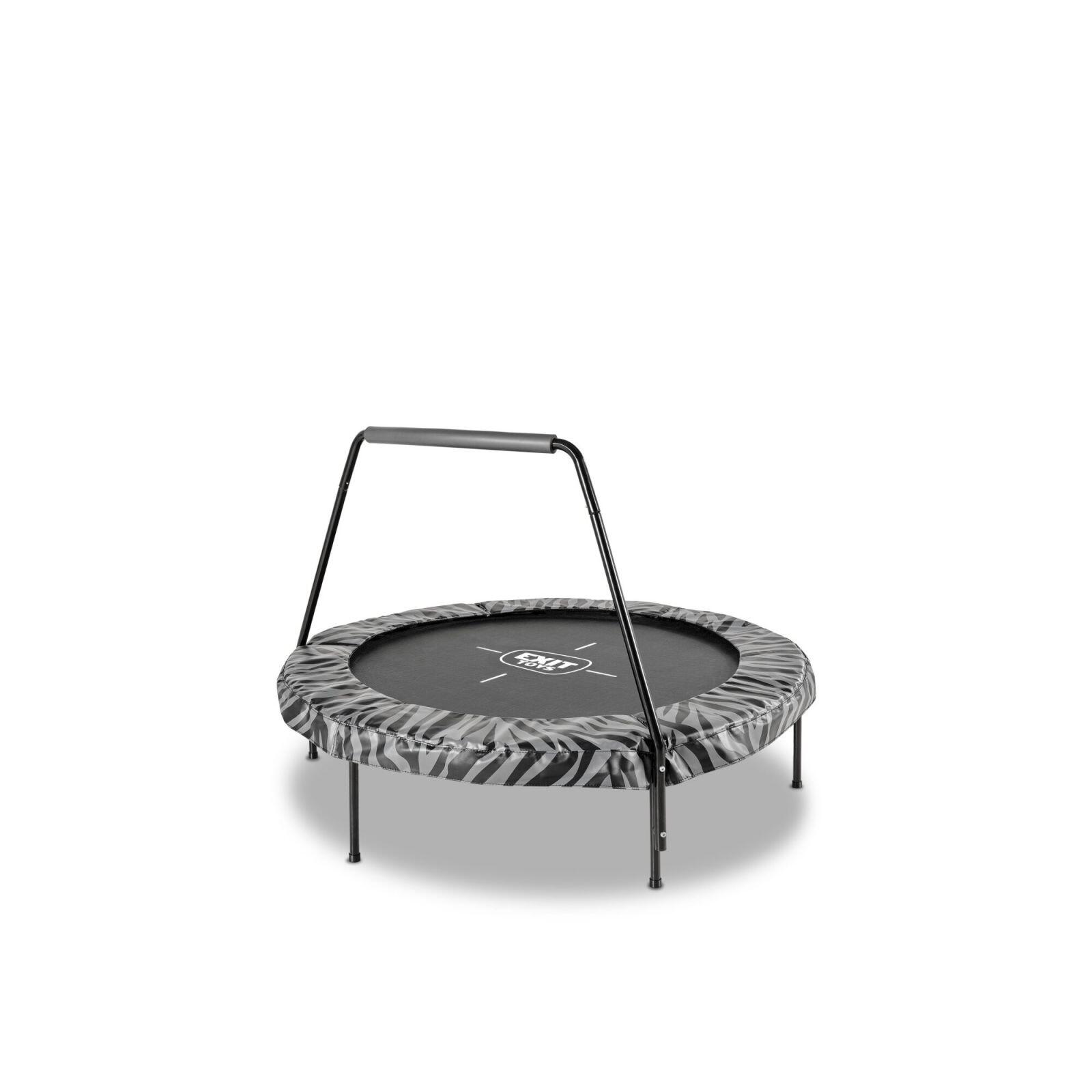 Exit Trampolina dla dzieci Exit Tiggy 140 cm z poręczą czarno-szara 10.00.75.00
