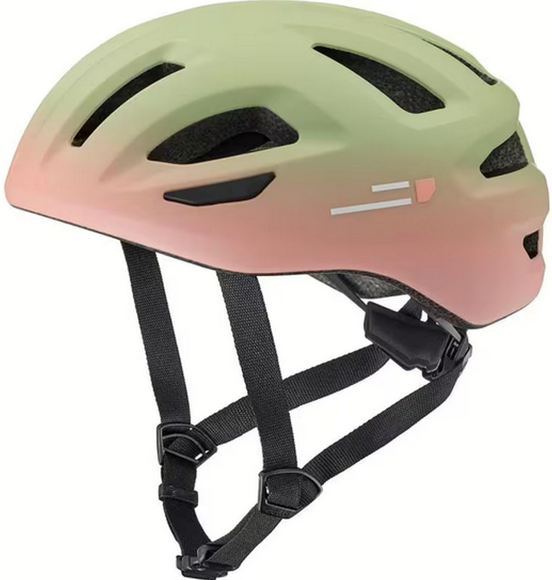 Kask rowerowy Rennrad „Spero”, gradientowy różowo-zielony matowy