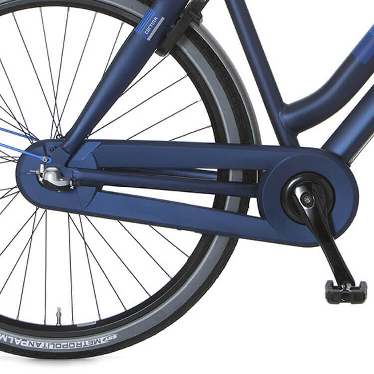 Cortina Xcero zamknięta osłona łańcucha Royal Dark Blue Matt 28 cali