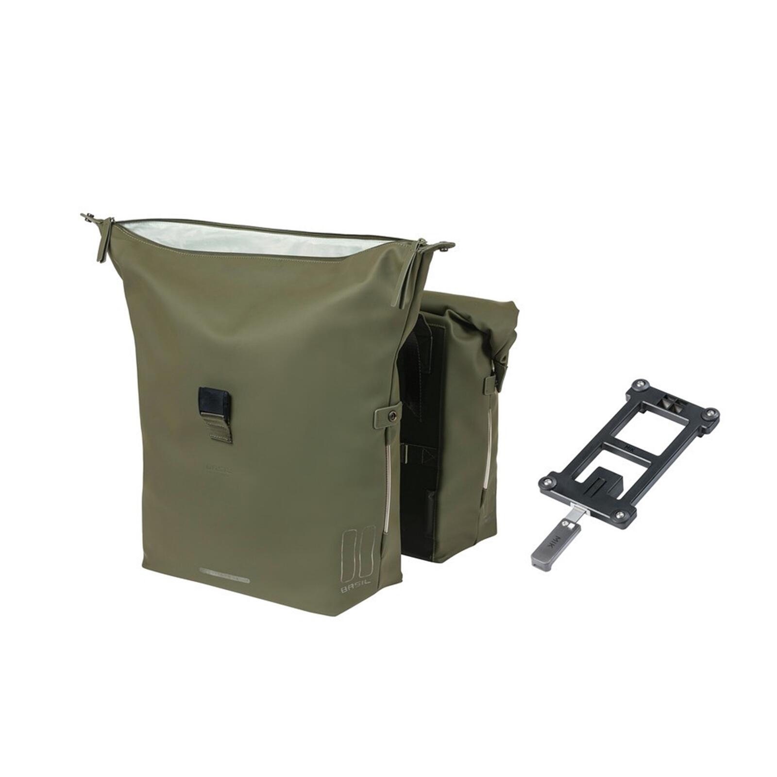 Basil SoHo Double Pannier Bag Nordlicht MIK 41l, moss green 2021 Sakwy 18124