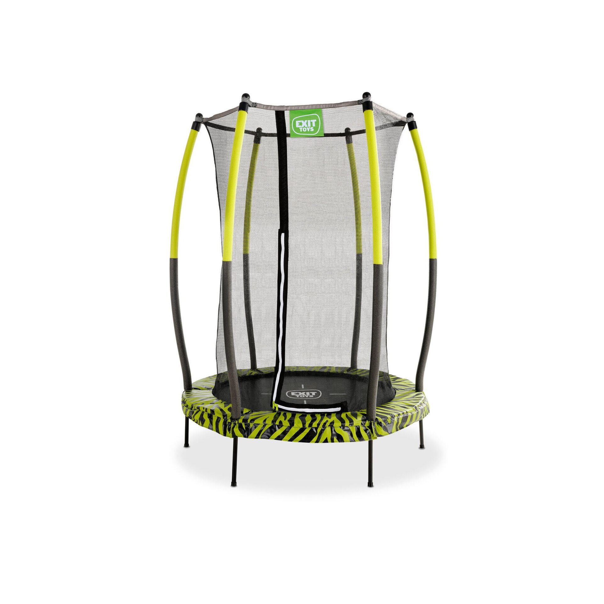 EXIT Tiggy Junior Trampolina dla dzieci z siatką Ø 140 cm, 1 sztuka (Limonkowy)