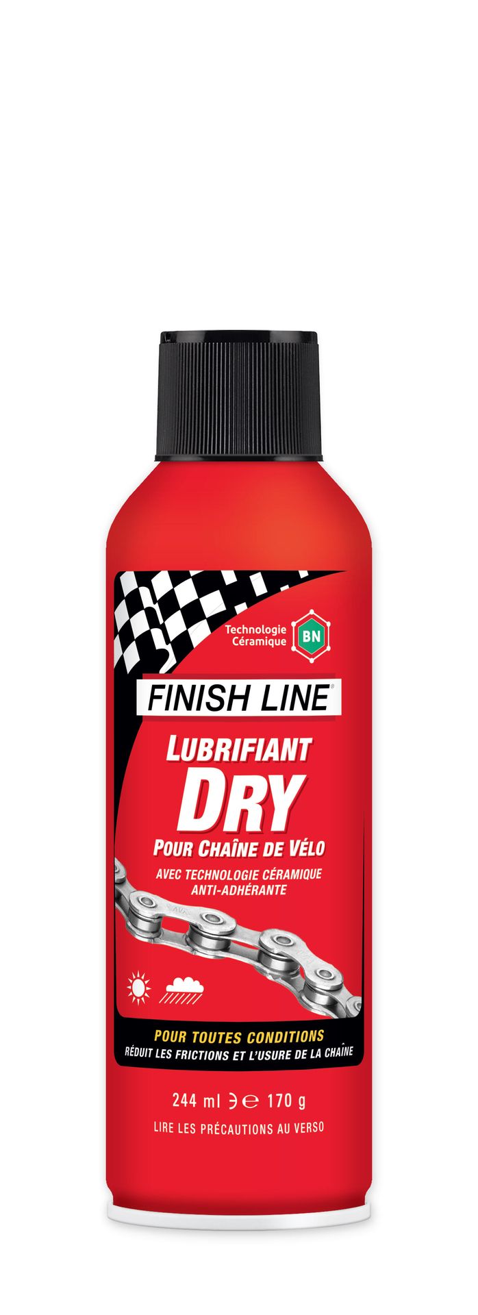 Smar do łańcucha rowerowego Finish Line Dry (Bn) - Aerosol