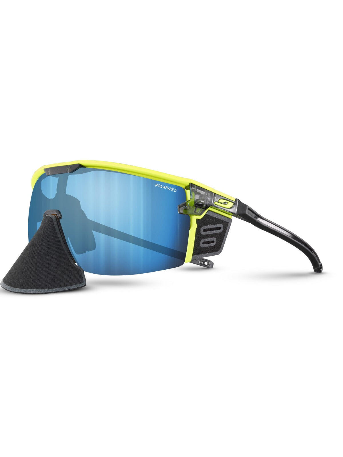 Okulary Julbo ULTIMATE COVER - MATT - Shiny Translucent Black / Yellow