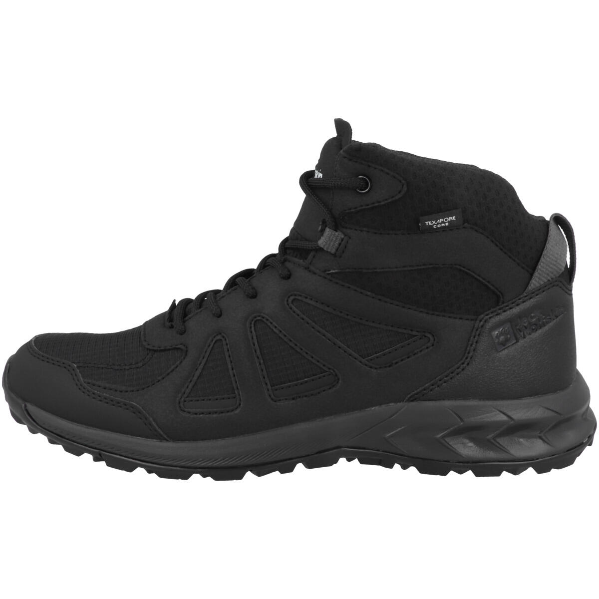 Buty męskie Jack Wolfskin Woodland 2 Texapore Mid M Rozmiar butów (UE): 46 / Kolor: czarny