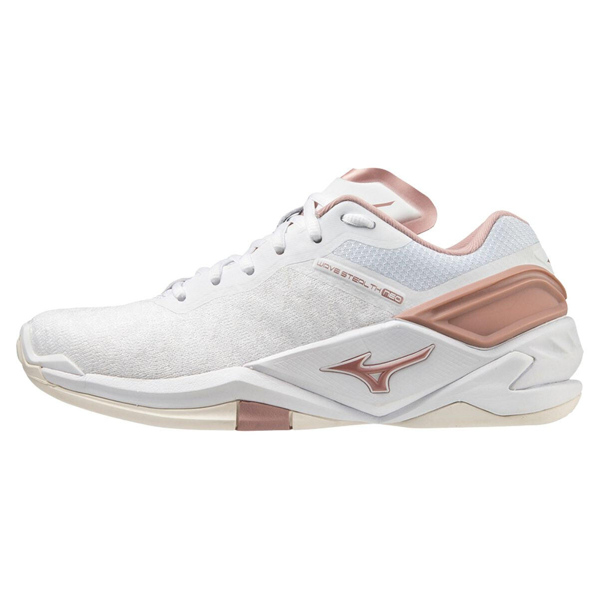 Buty do piłki ręcznej damskie Mizuno Wave Stealth Neo white/rose/snow white