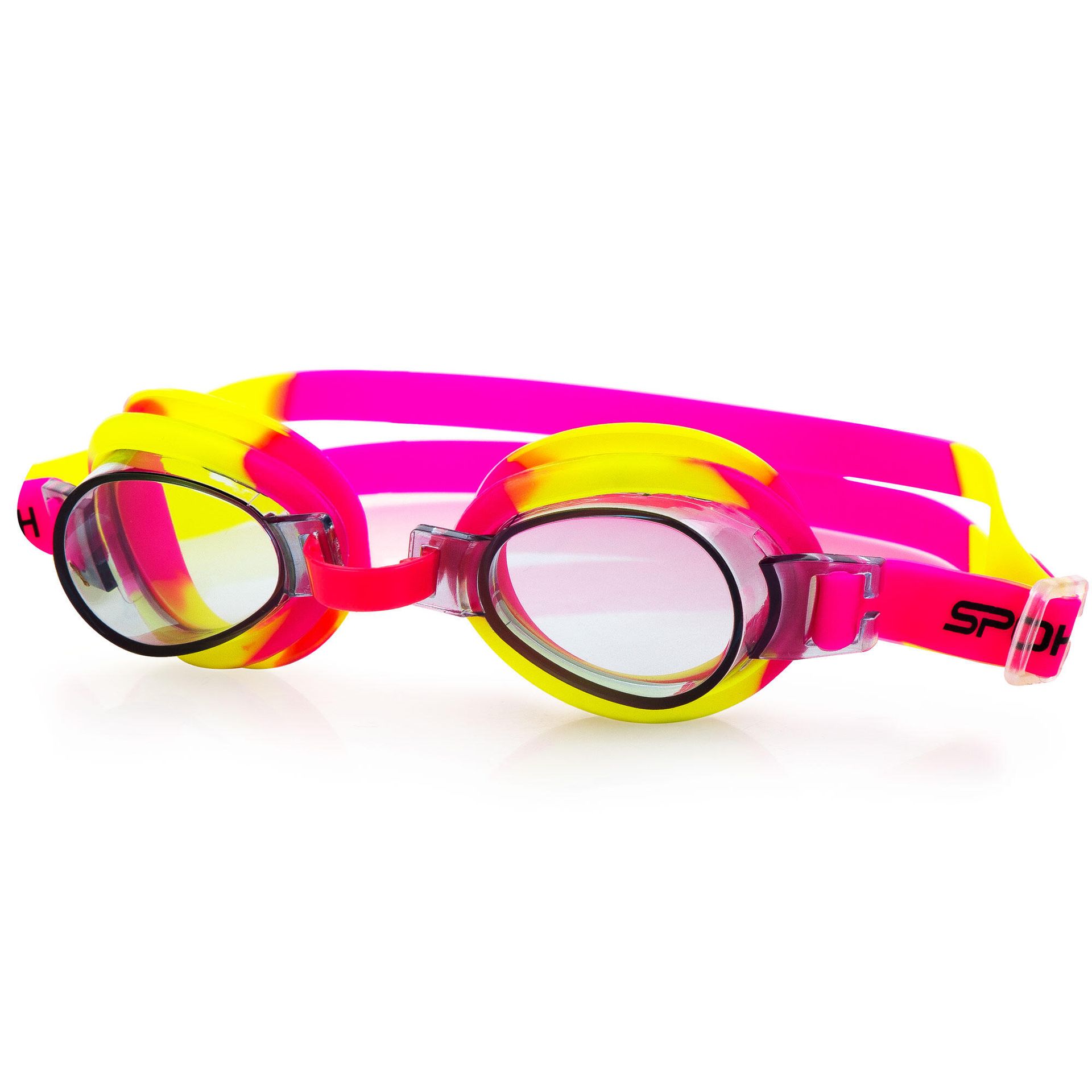 Okulary pływackie SPOKEY Jellyfish Różowo-turkusowy filtr UV