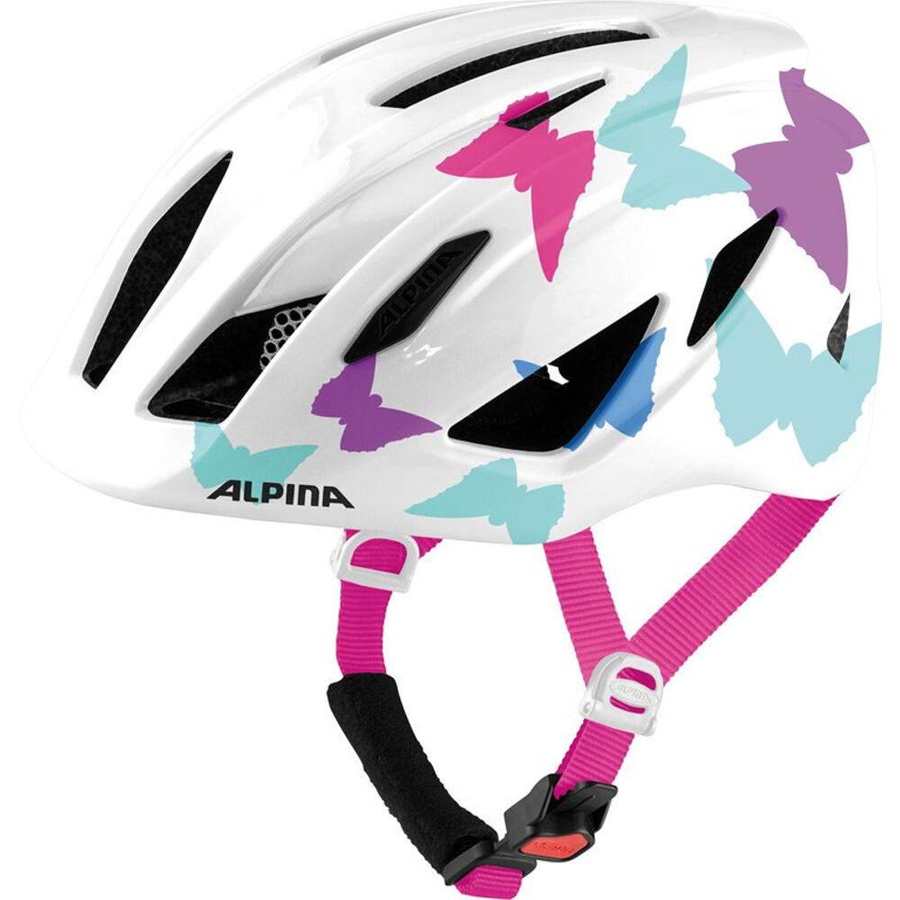 Alpina Pico Helmet Kids, pearlwhite butterflies gloss 50-55cm 2021 Kaski rowerowe 9761110