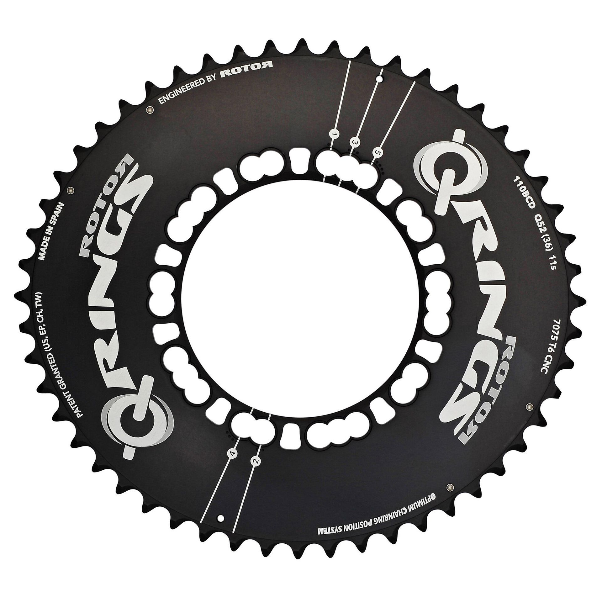 rotor ROTOR Q 50 AT-BCD110 X 5 taca do roweru unisex dla dorosłych, czarny C01-002-11020A-0_Noir