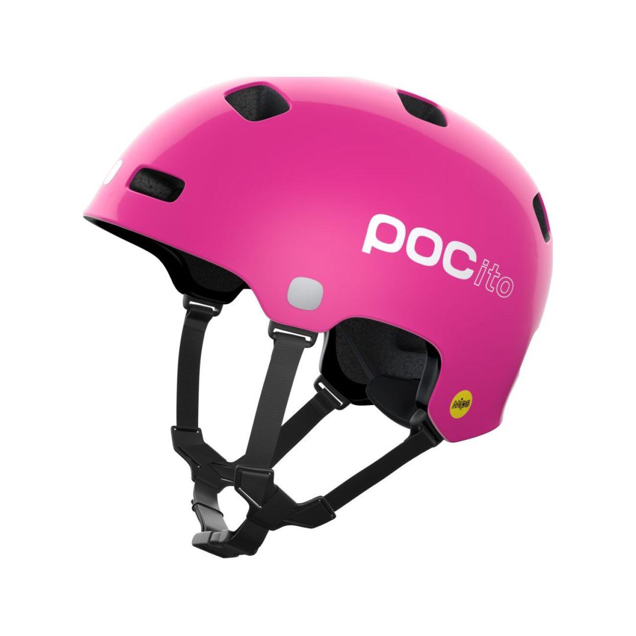 Kask rowerowy dziecięcy Pocito Crane Mips Fluorescent Pink M 55-58cm