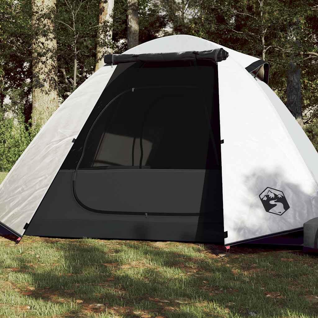 vidaXL Namiot kempingowy, 2-os., biały, 224x248x118 cm, tafta 185T