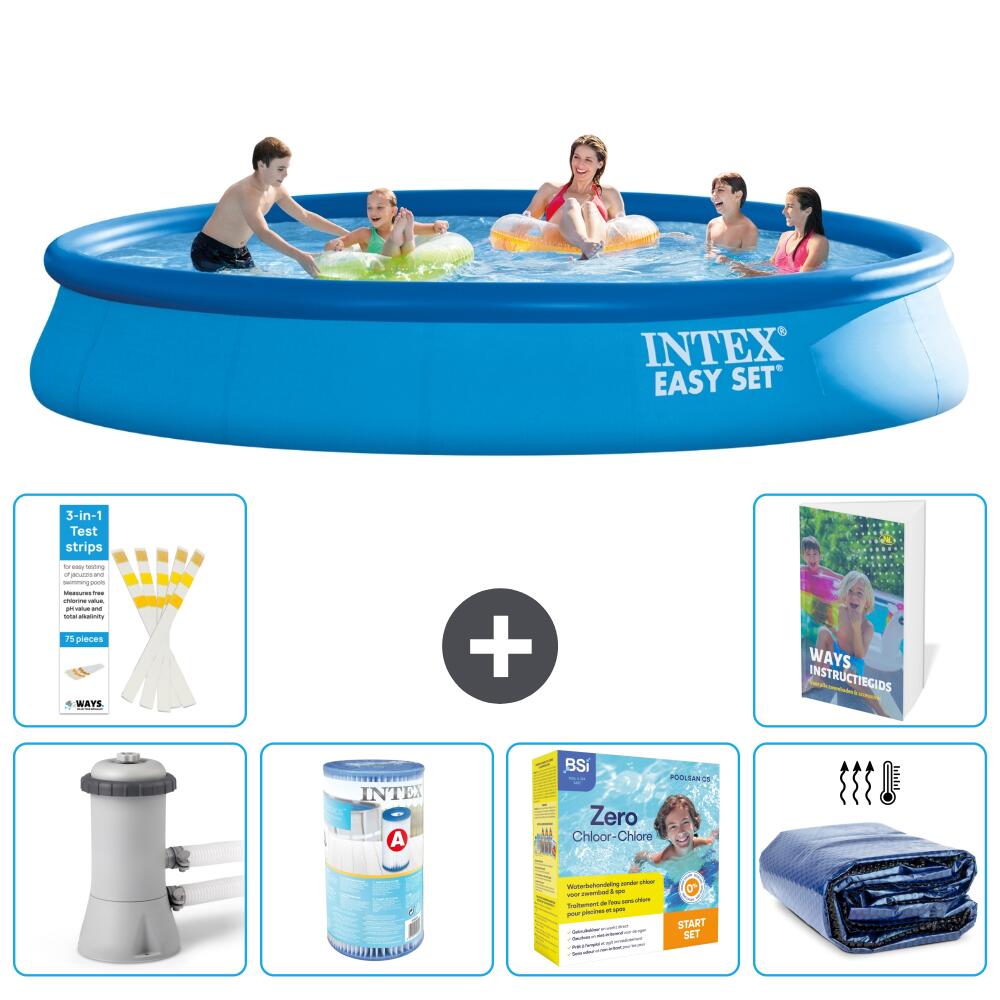 INTEX Basen Easy Set Okrągły - 457x84 cm - 7-częściowy S224