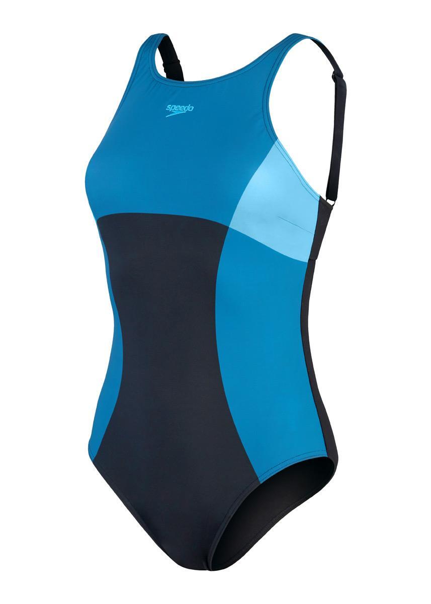 Strój Kąpielowy Speedo Shaping Enlace Printed – Czarno-Niebieski – Rozmiar 32