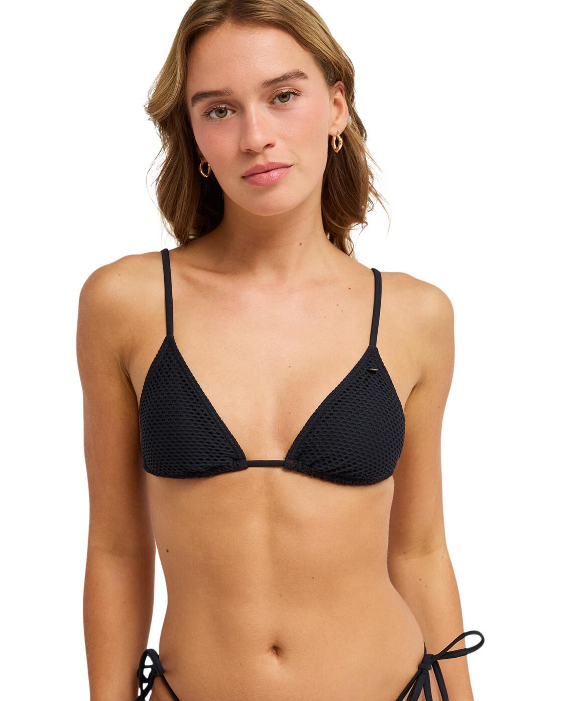 Trójkątny stanik bikini dla Kobiety ROXY ISLAND Czarny
