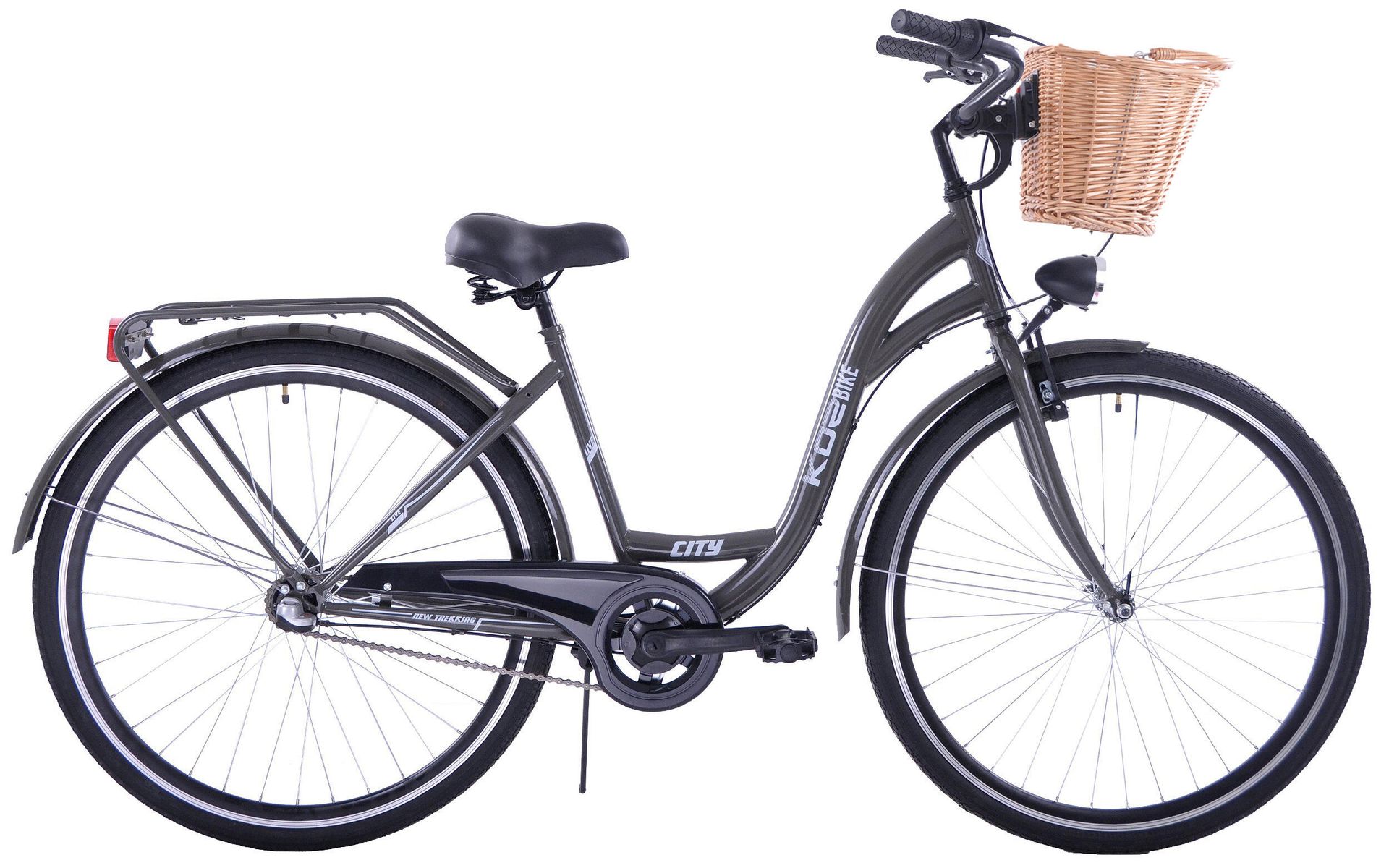 Rower miejski 28 damski Kozbike (K3) 3 biegi grafitowy