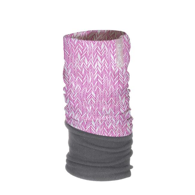 Bandana SINNER Fleece IRR Lines, różowa