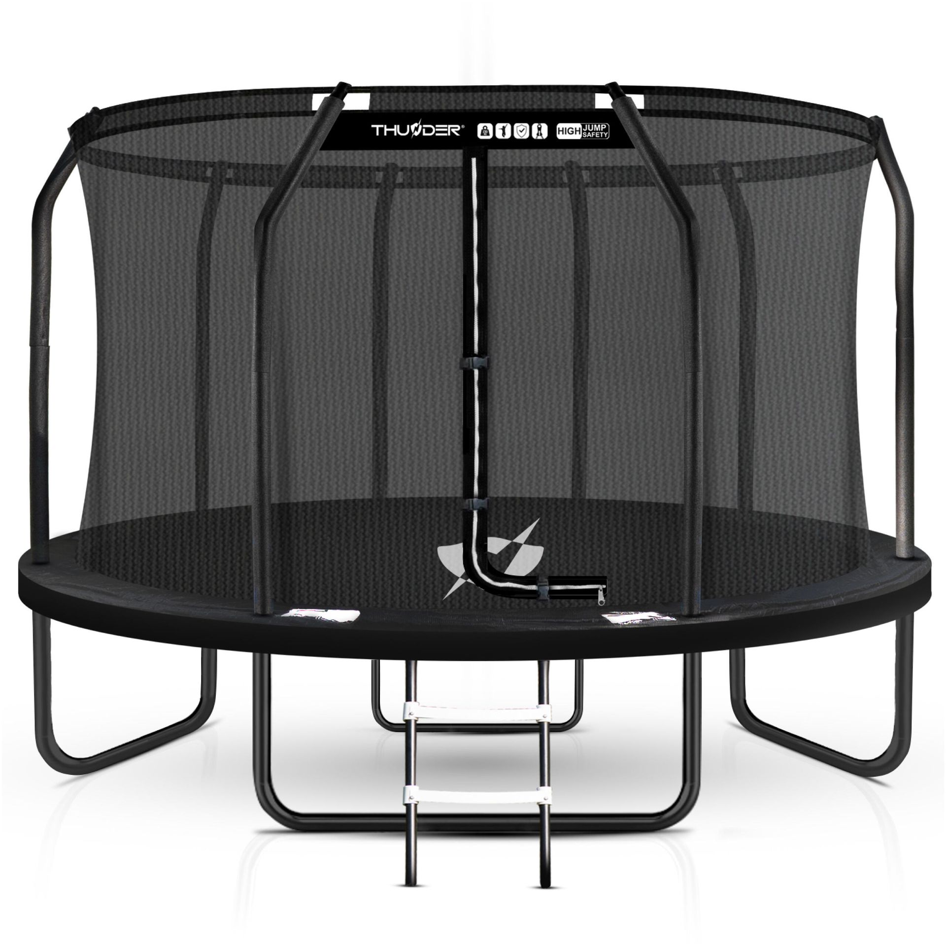 Trampolina ogrodowa THUNDER 14ft 427 cm z matą do skakania i drabinką