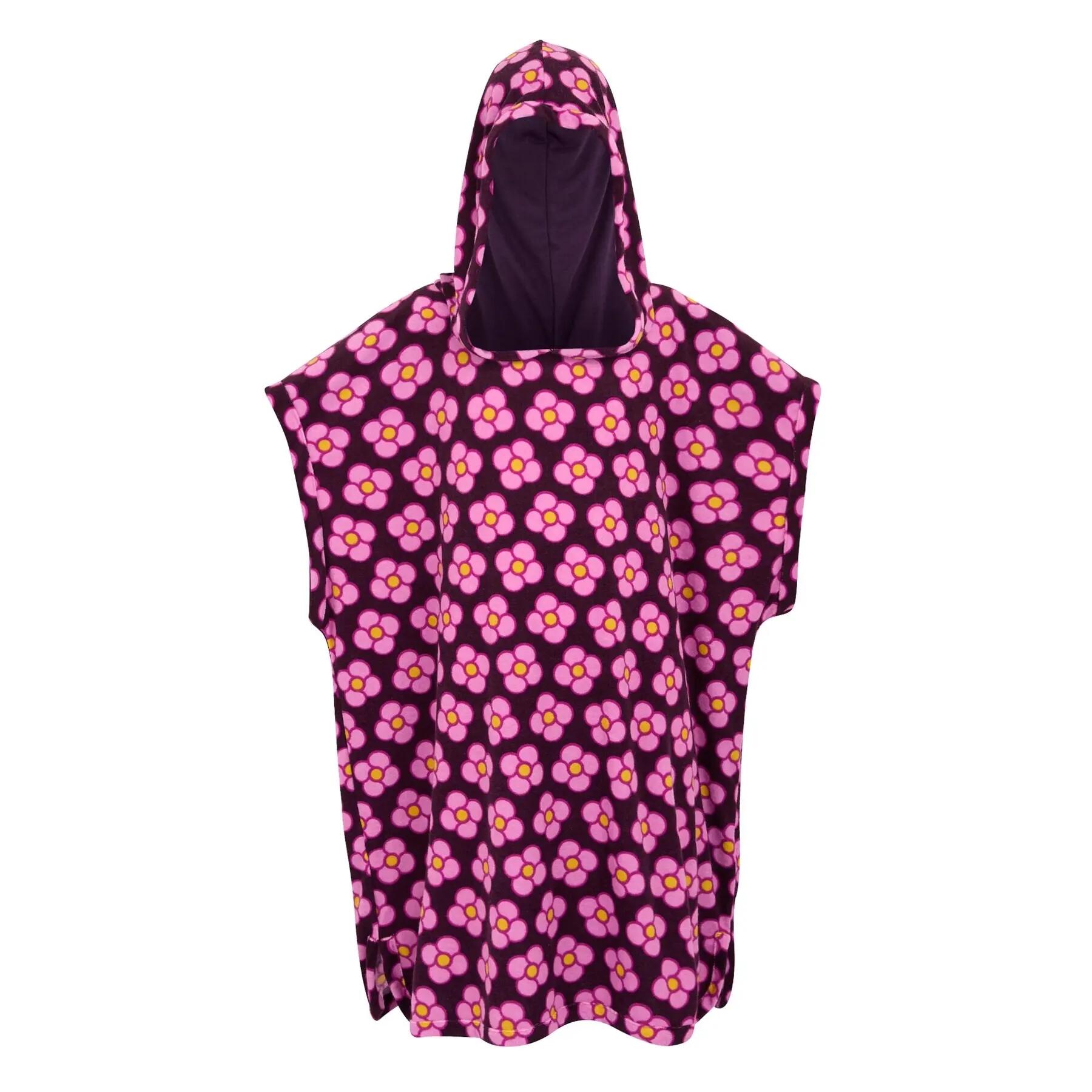 Regatta Orla Kiely Dziewczęcy ręcznik plażowy Towelling Robe Czerwony, Rozmiar: 92-110 cm