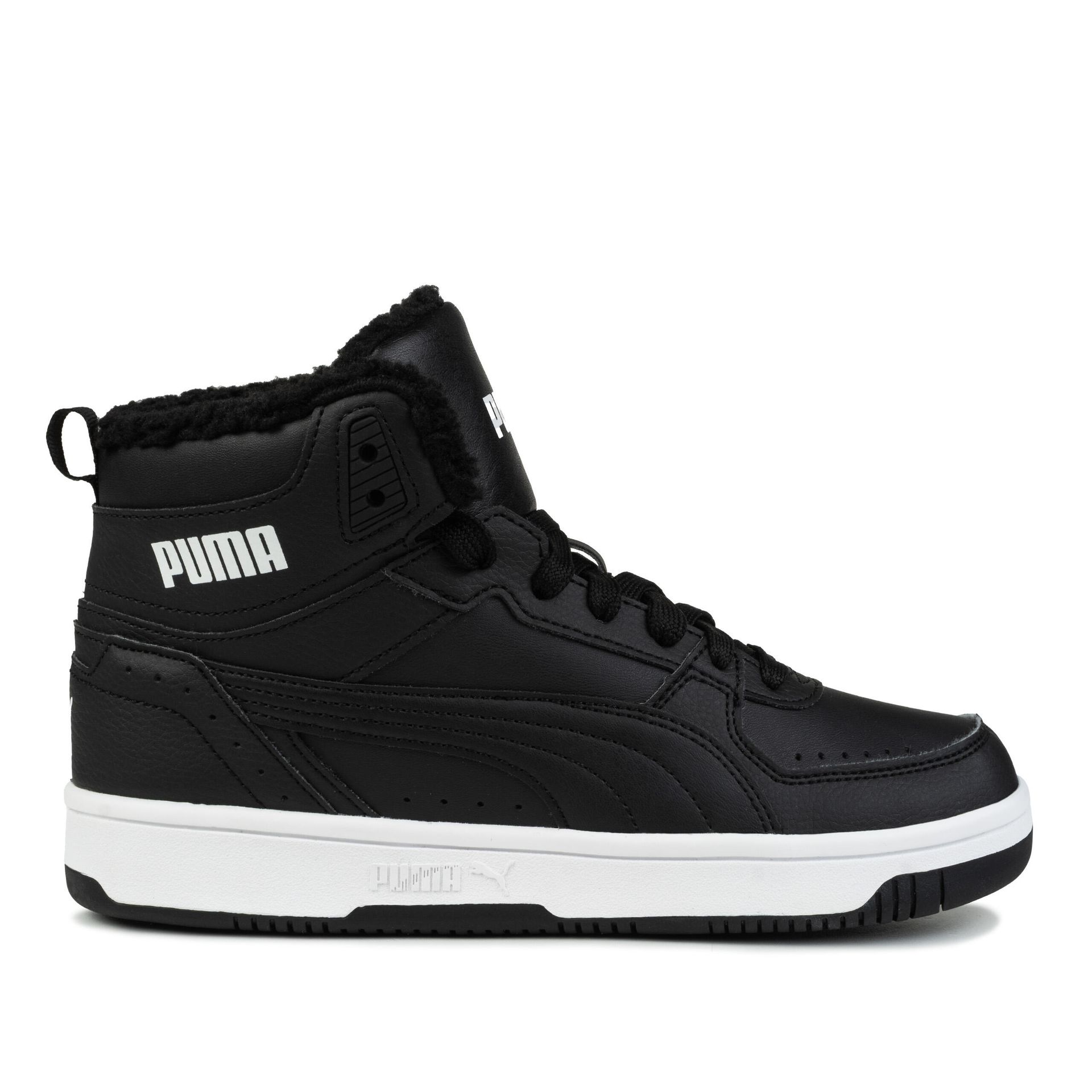 Buty męskie sportowe zimowe Puma Rebound Joy wysokie ocieplane czarne 37