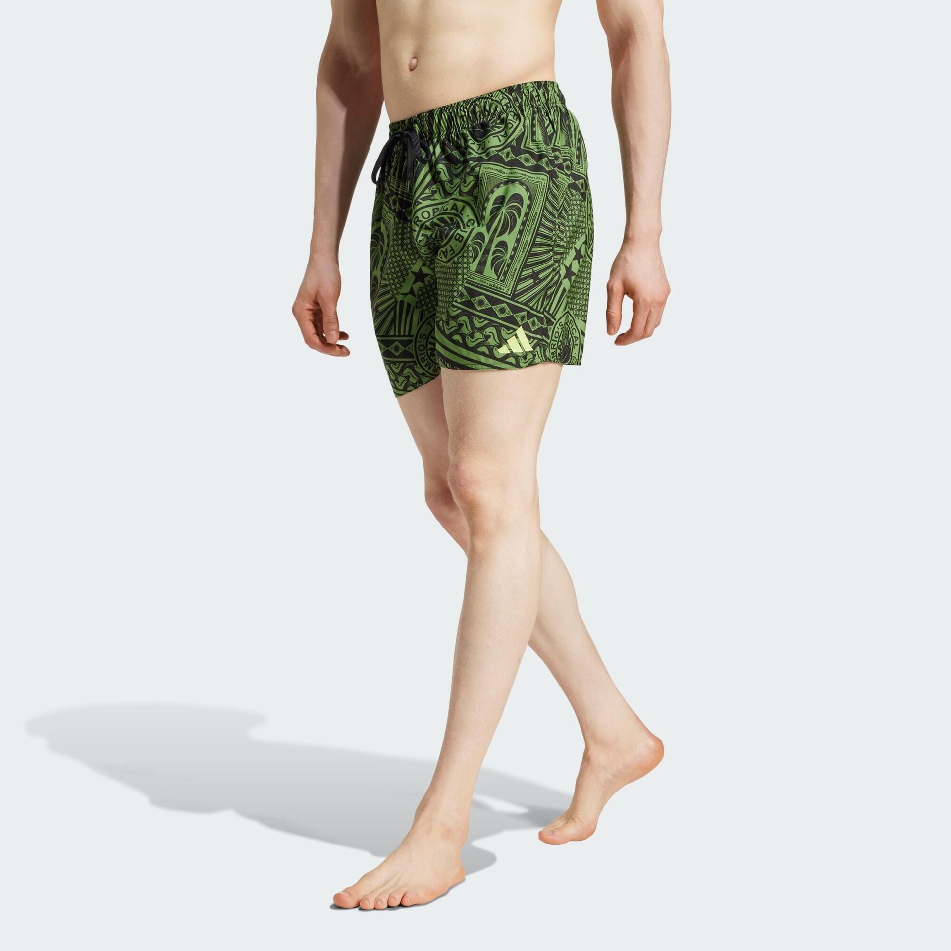 Szorty do pływania adidas x FARM RIO 3-Stripes 5-Inch