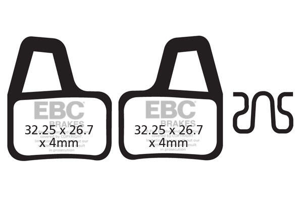 Klocki hamulcowe rowerowe (spiekane) EBC Brakes CFA404HH