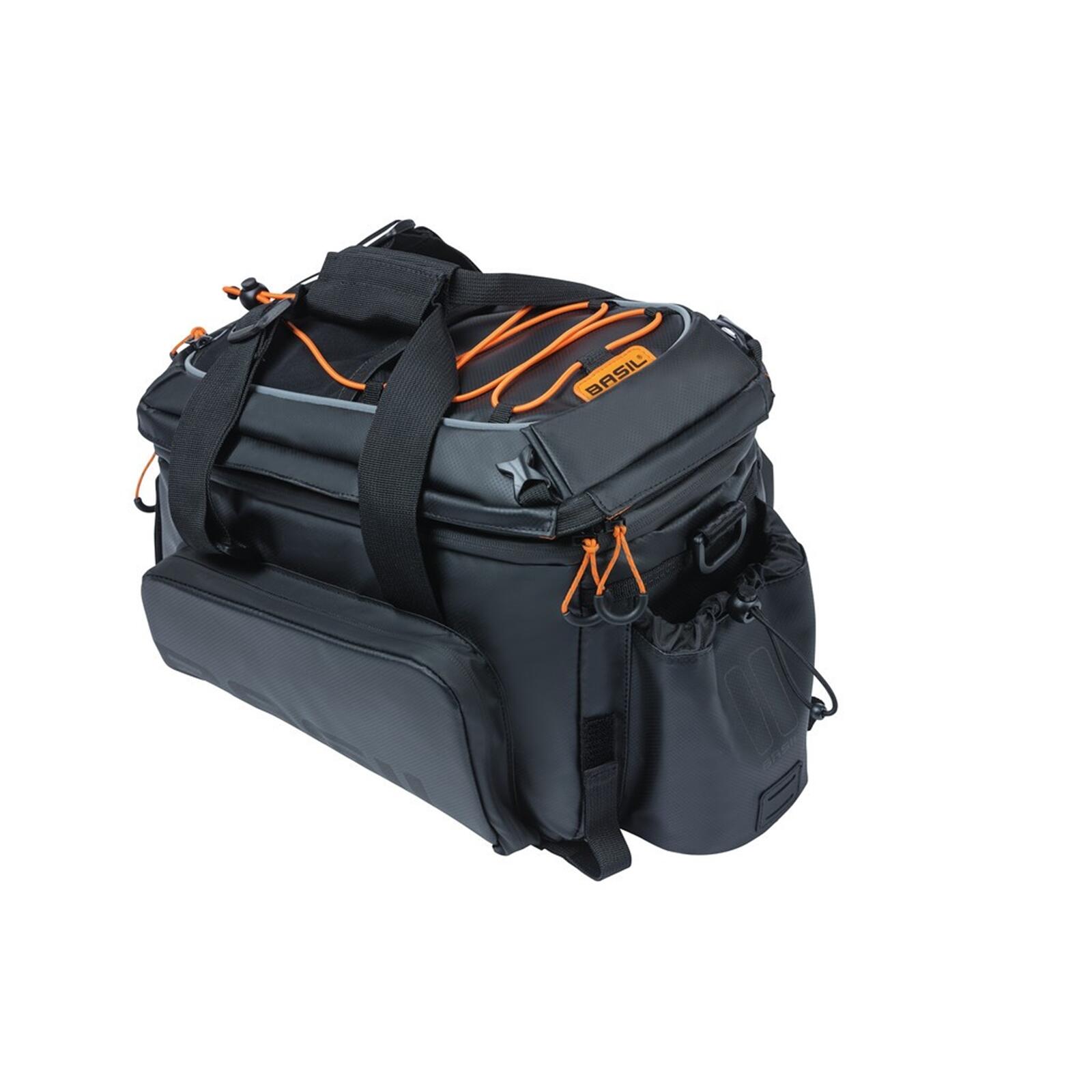 Basil Miles Trunkbag XL Pro Pannier Bag 9-36l Tarpaulin, czarny/pomarańczowy 2022 Sakwy 18296