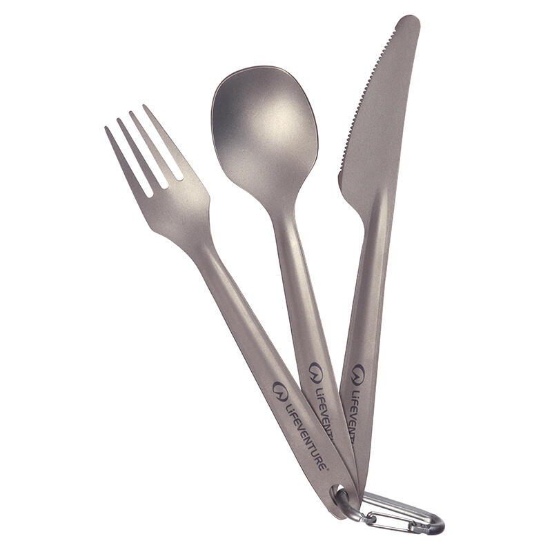 Sztućce turystyczne Lifeventure Superlight Titanium Cutlery Set