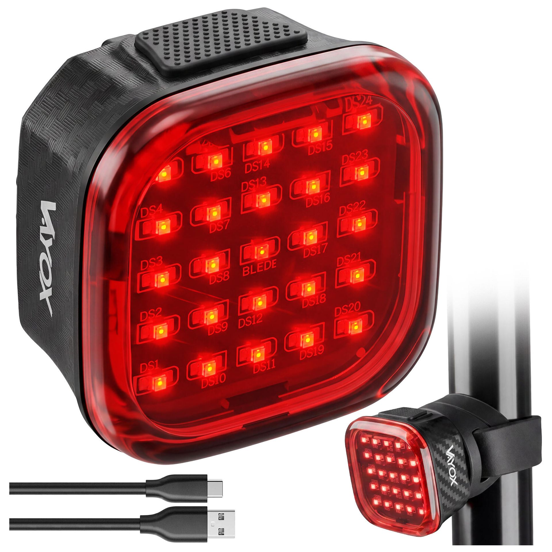 Lampka rowerowa tylna Vayox VAR60 60lm akumulatorowa USB-C