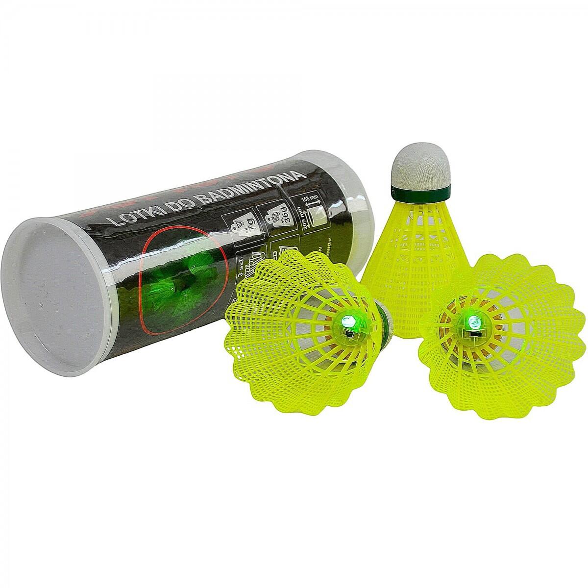 Lotka badminton Air Shutter nylon LED 3szt Enero