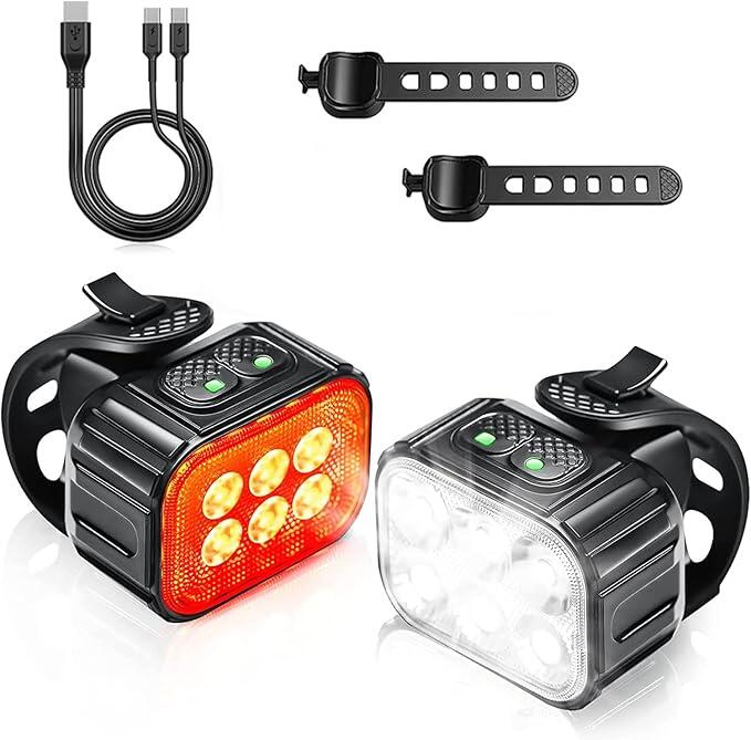 Zestaw oświetlenia rowerowego 350 i 50 lumenów LED
