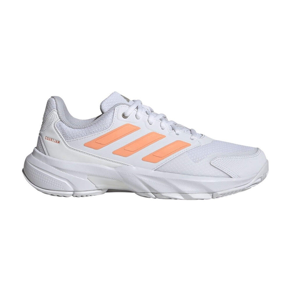 Damskie buty tenisowe adidas Courtjam Control 3 Tennis Shoes Ftwr White/Beam Orange/Crystal White EUR 38 2/3